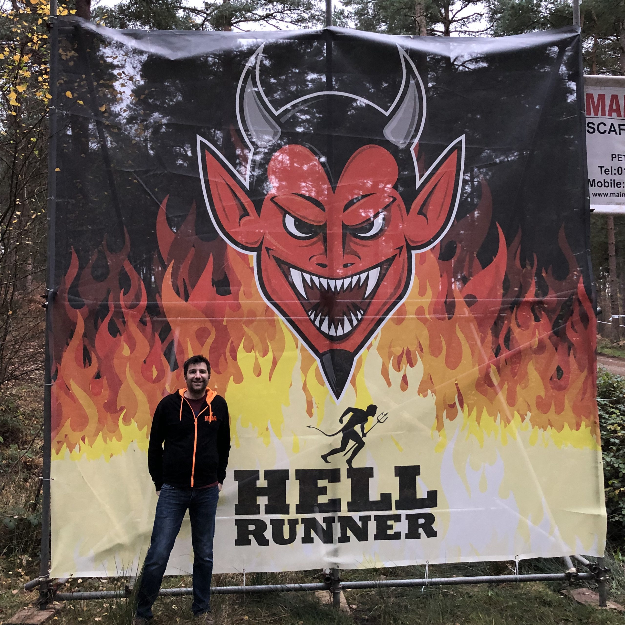 Chris at HellRunner event at Delamere Forest near Northwich Cheshire